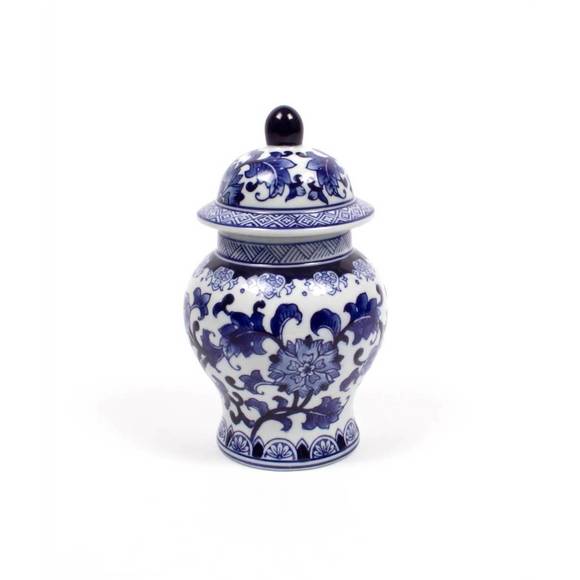 NEW 8 OAK LANE chinoiserie ginger jar - small in blue - Picture 1 of 1
